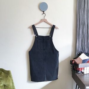 NWOT Wild Fable Gray Jean Pinafore